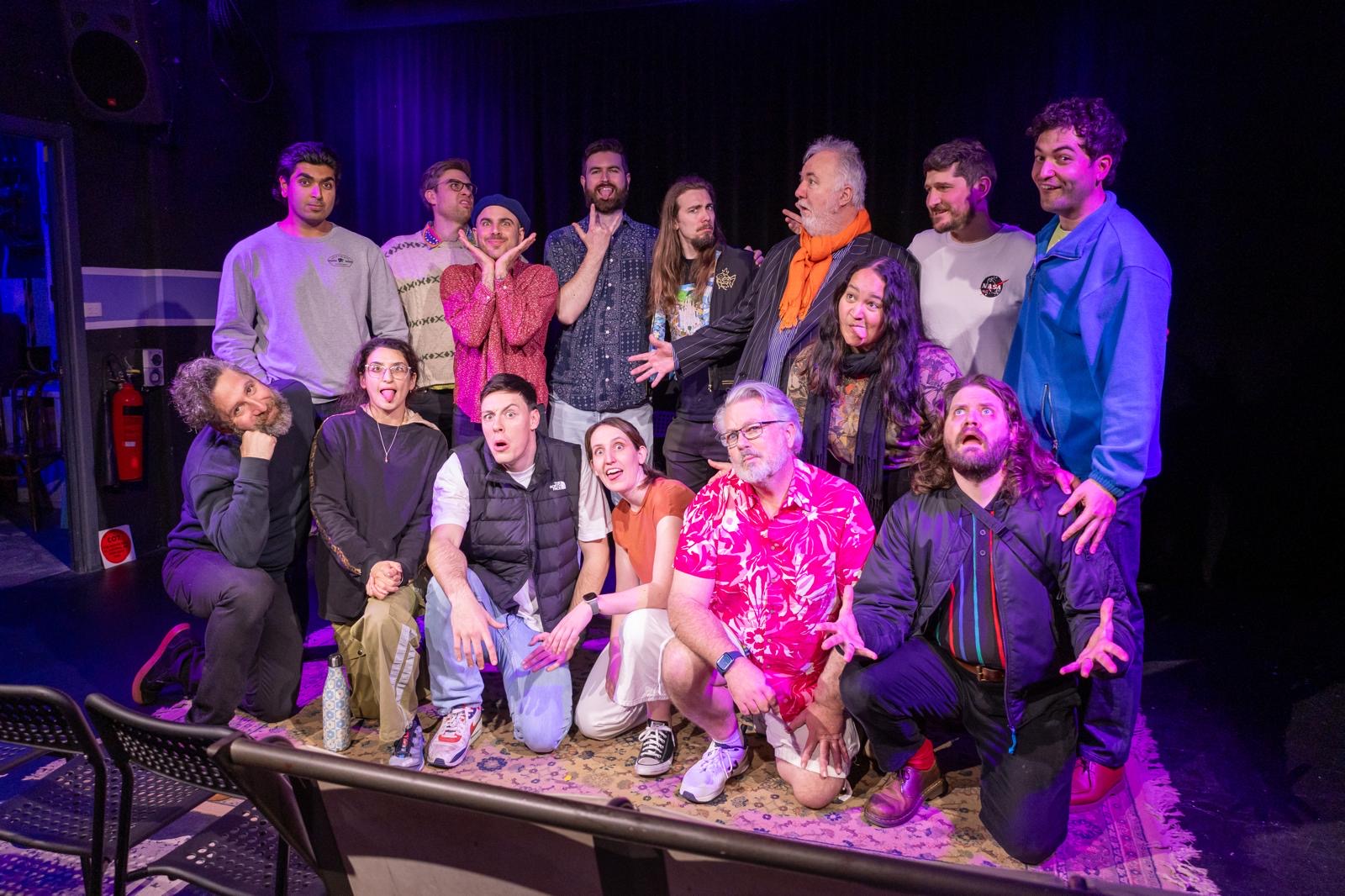 Jock with his improv group
